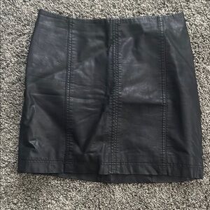 Black Leather Skirt